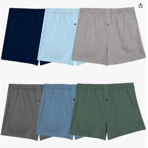 Fruit of the Loom Men's Relaxed Fit Tag Free Knit Boxer Shorts 6 Pack